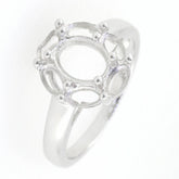 14K White Gold Semi Mount Ring Setting Oval OV 8X6mm PJC1772R-1 Syzjewelry